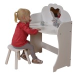 Masuta de toaleta White Star cu scaunel din lemn MDF Liberty House Toys OnlyToys Masuta de toaleta White Star cu scaunel din lemn MDF Liberty House Toys OnlyToys